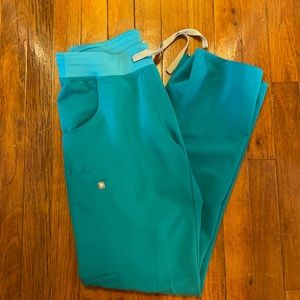 Figs Kade Teal Scrub Pants Size Small